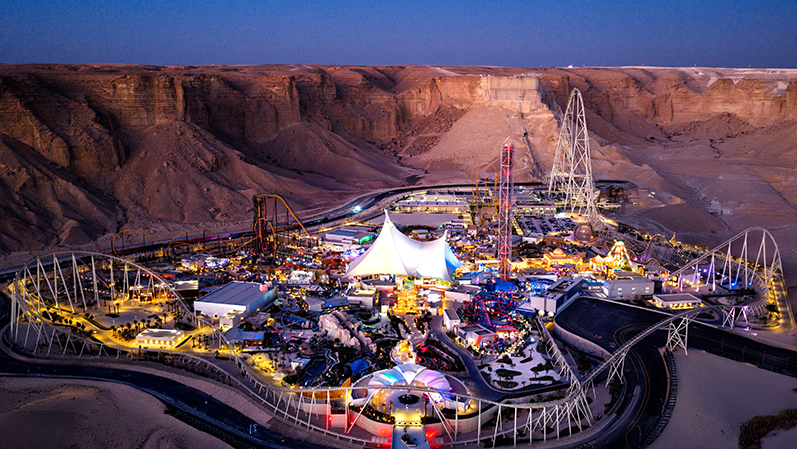 مدينة القدية تُعلن عن افتتاح أولى اصولها “Six Flags Qiddiya City”
